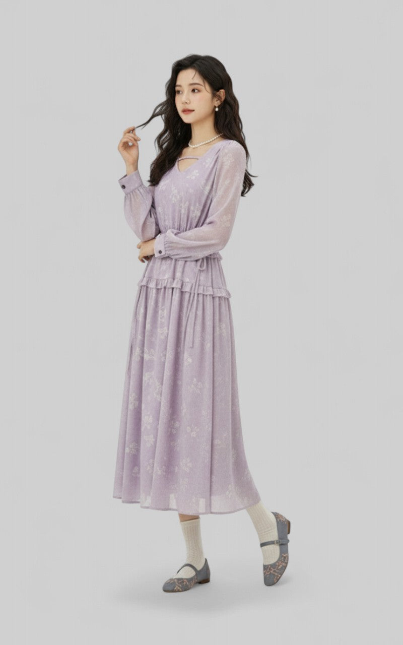 Vintage Patchwork Floral Maxi Dress