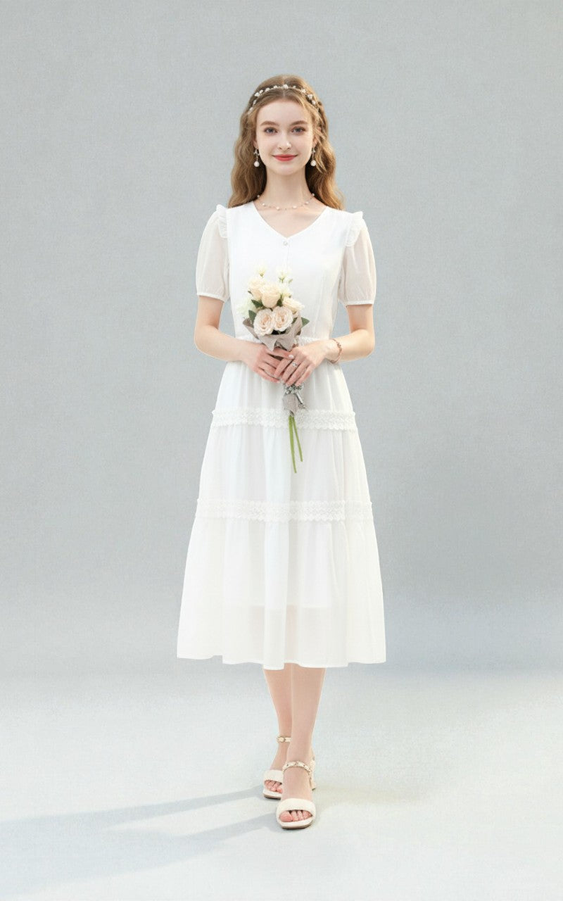 Romantic Patchwork Floral Maxi Dress