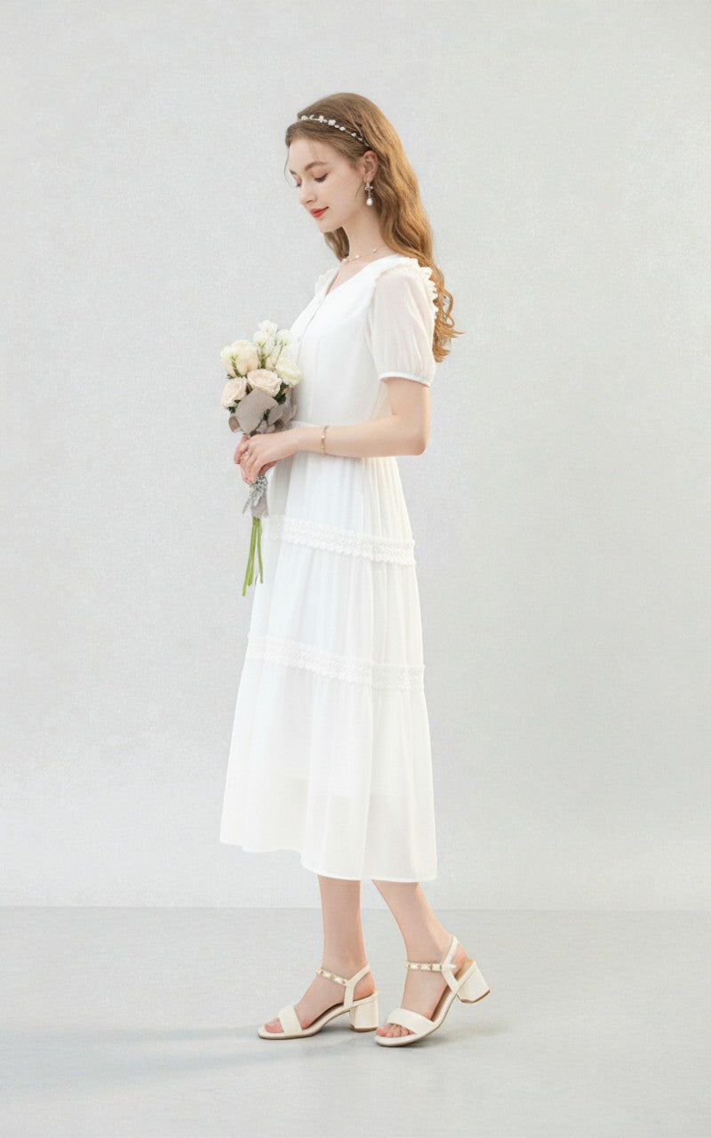 Romantic Patchwork Floral Maxi Dress