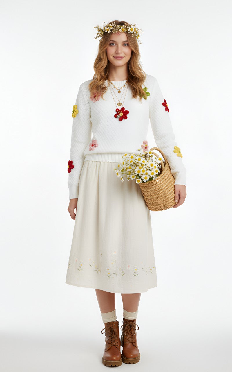 Flower Prickle Sweater