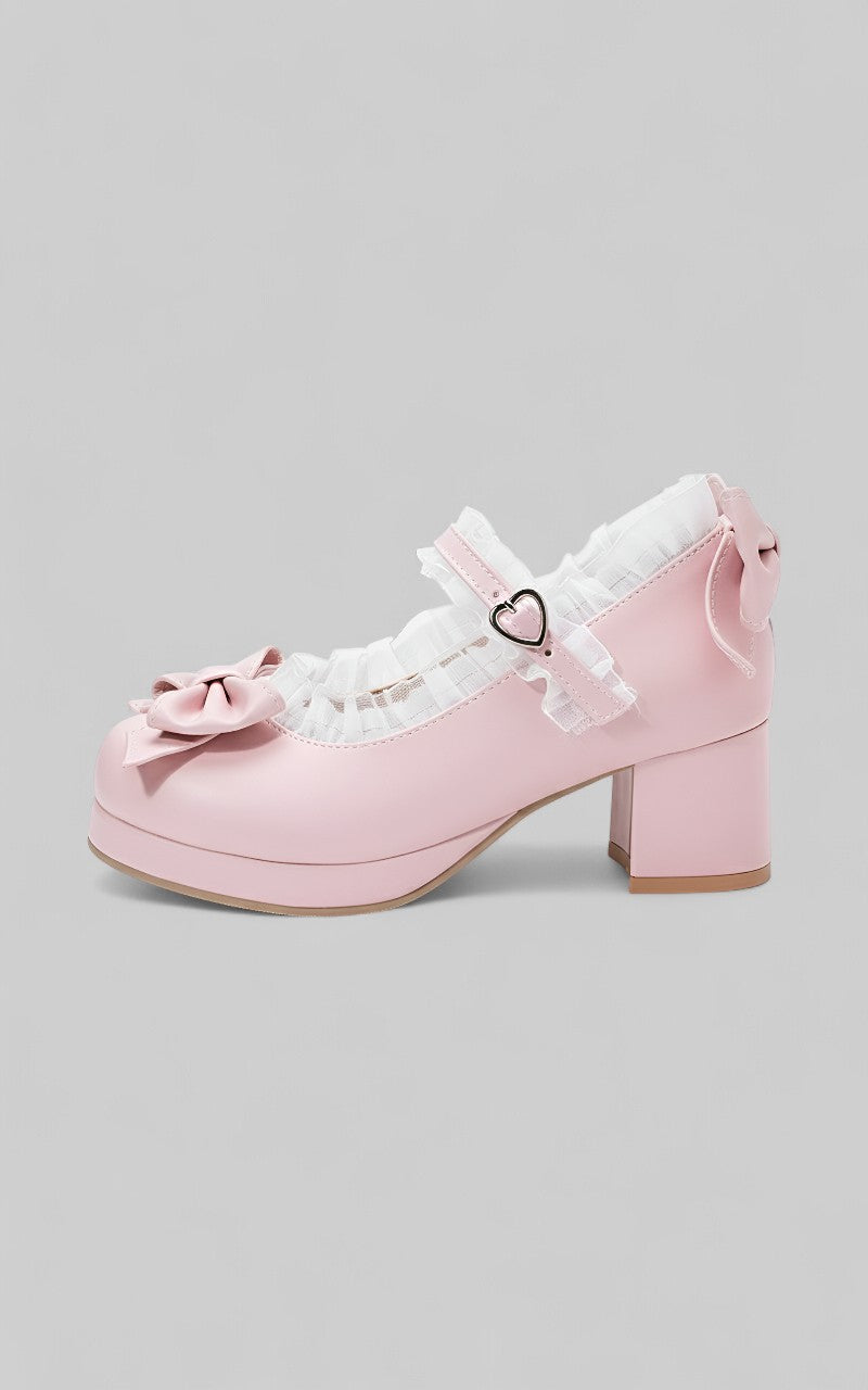 Ruffle Bow Dream Heels