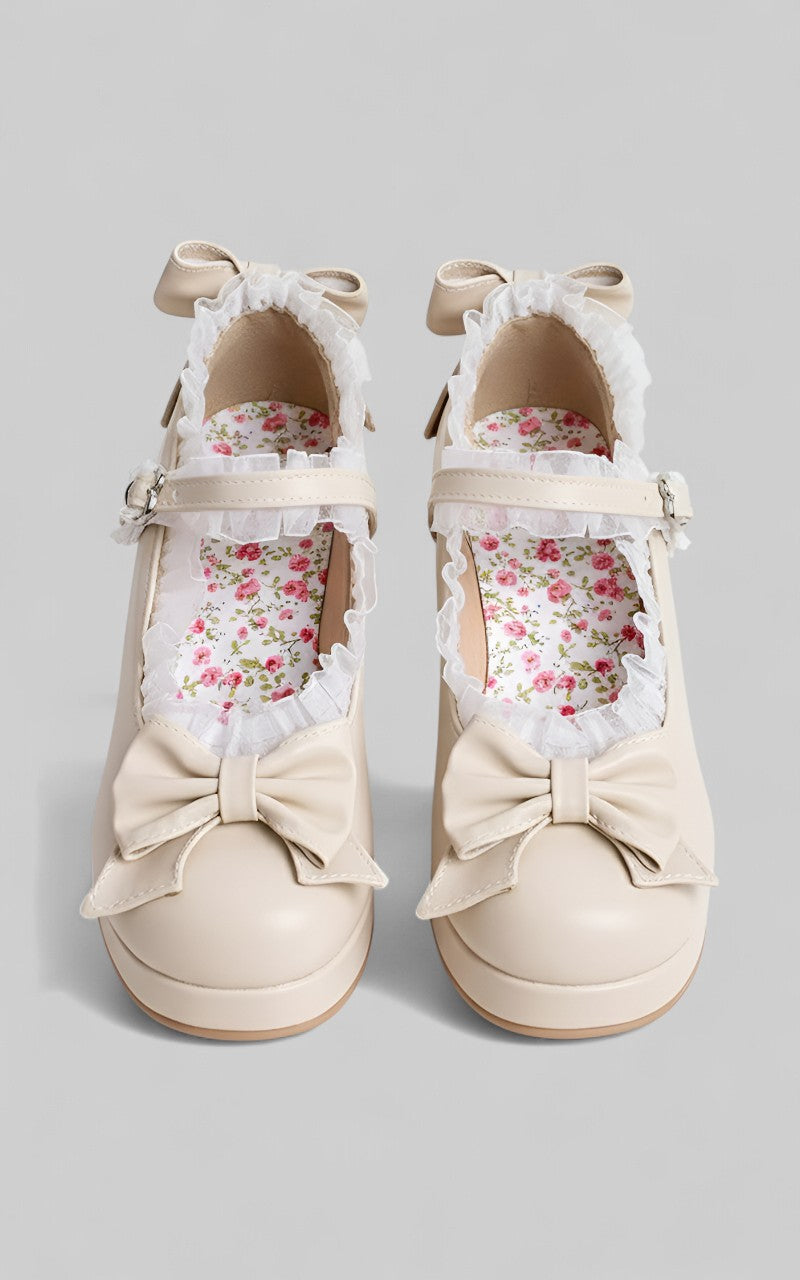Ruffle Bow Dream Heels