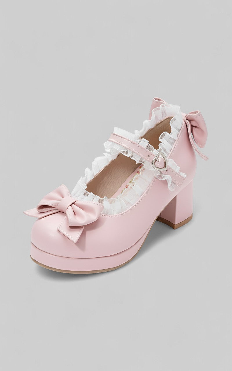 Ruffle Bow Dream Heels