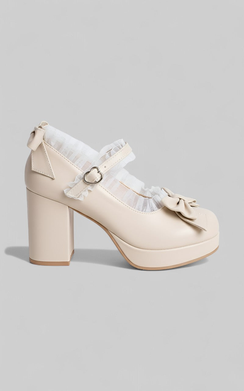 Ruffle Bow Dream Heels