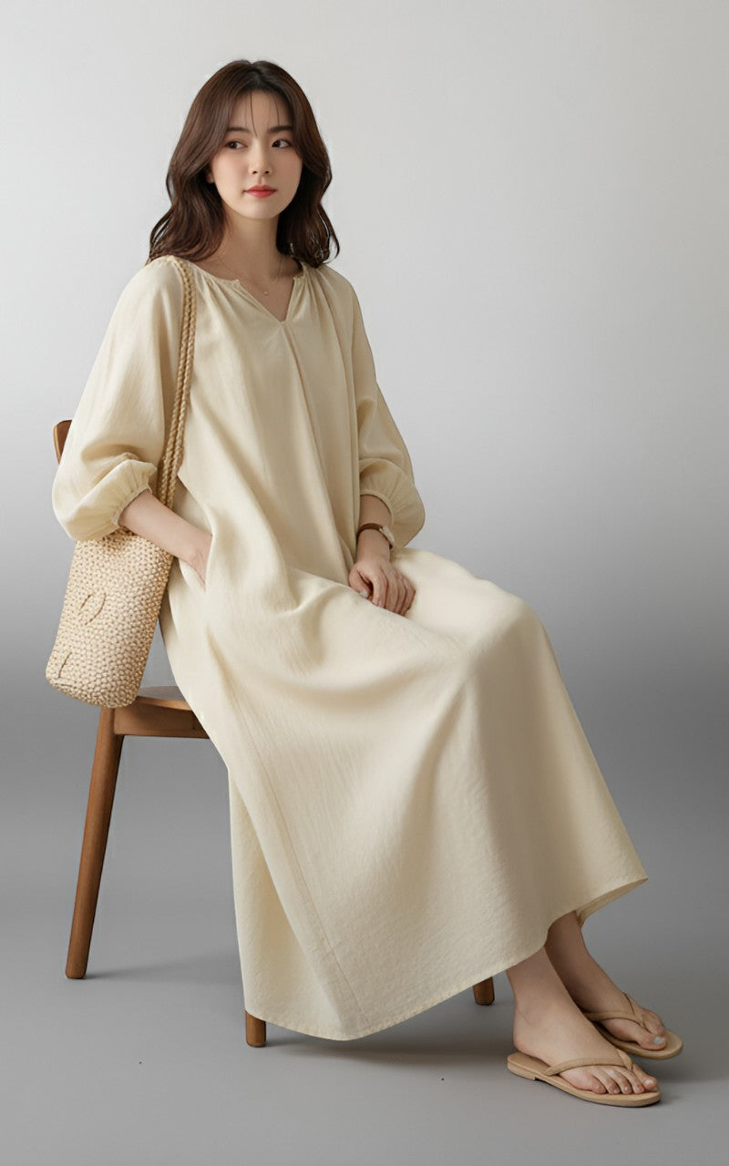 Pure Cotton Cottagecore Nightgown Dress