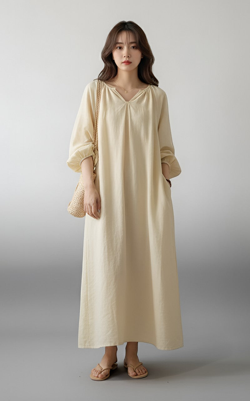 Pure Cotton Cottagecore Nightgown Dress