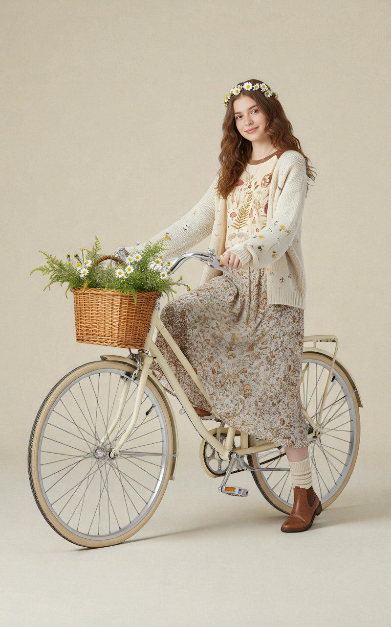 Cottagecore Botanical Cotton Shirt