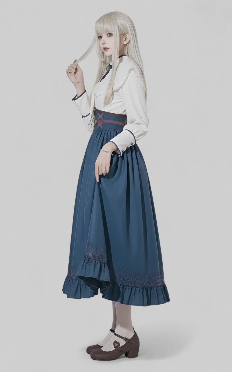 Elegant Vintage Lolita Bow & Ruffle