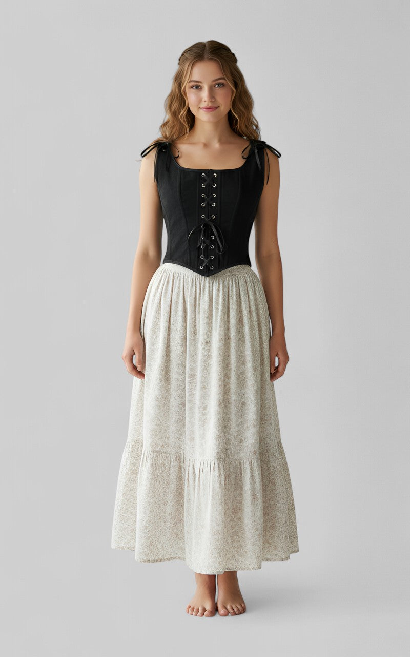 Victorian Inspired Lace-up Top