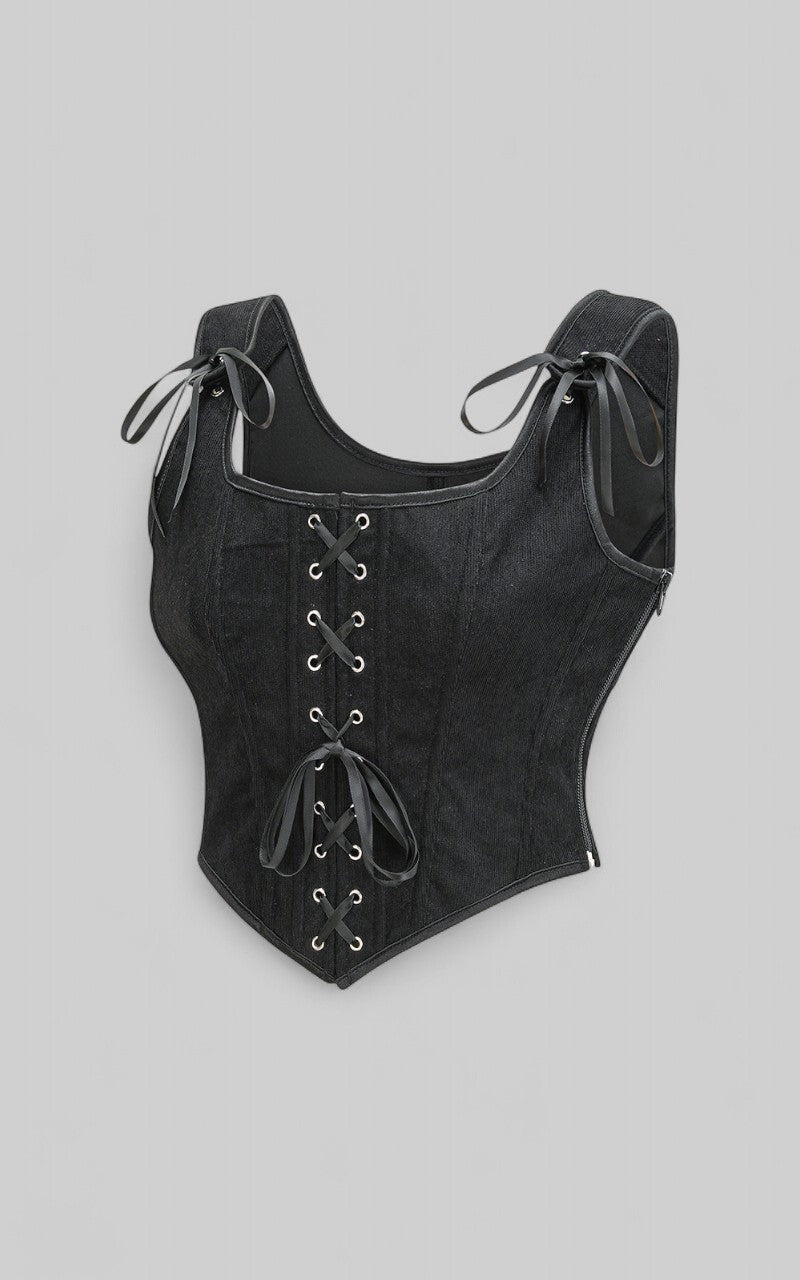 Victorian Inspired Lace-up Top