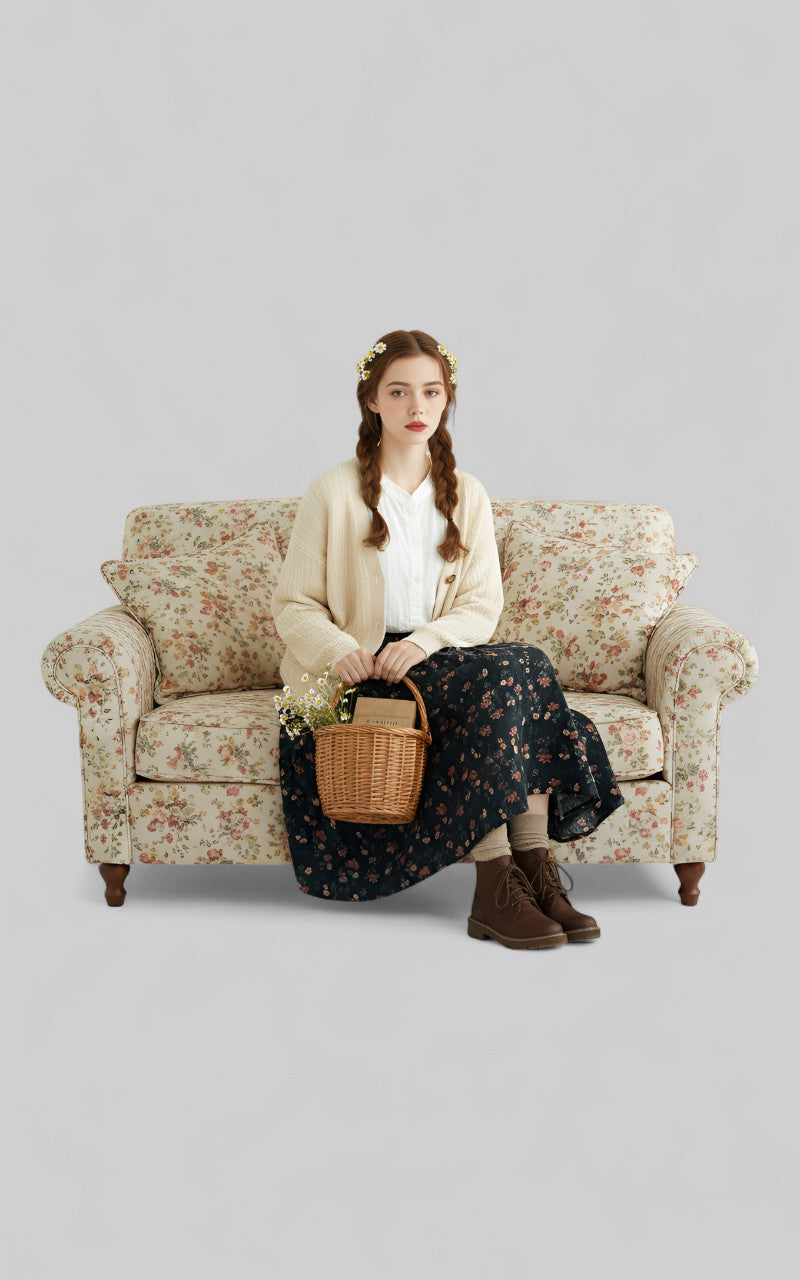 Midnight Garden Corduroy Skirt