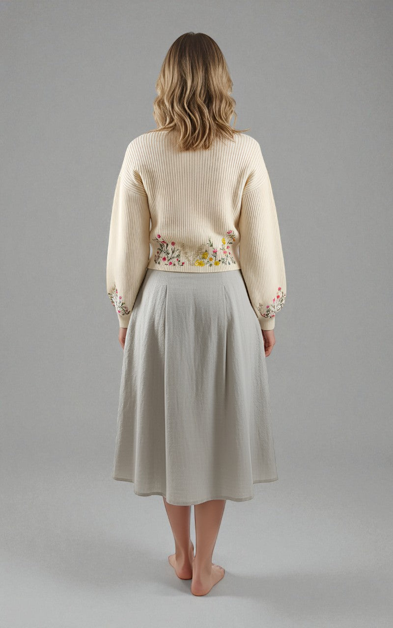 Wildflower Embroidered Knit Sweater