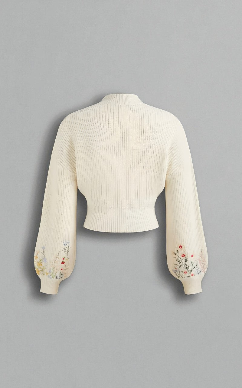 Wildflower Embroidered Knit Sweater