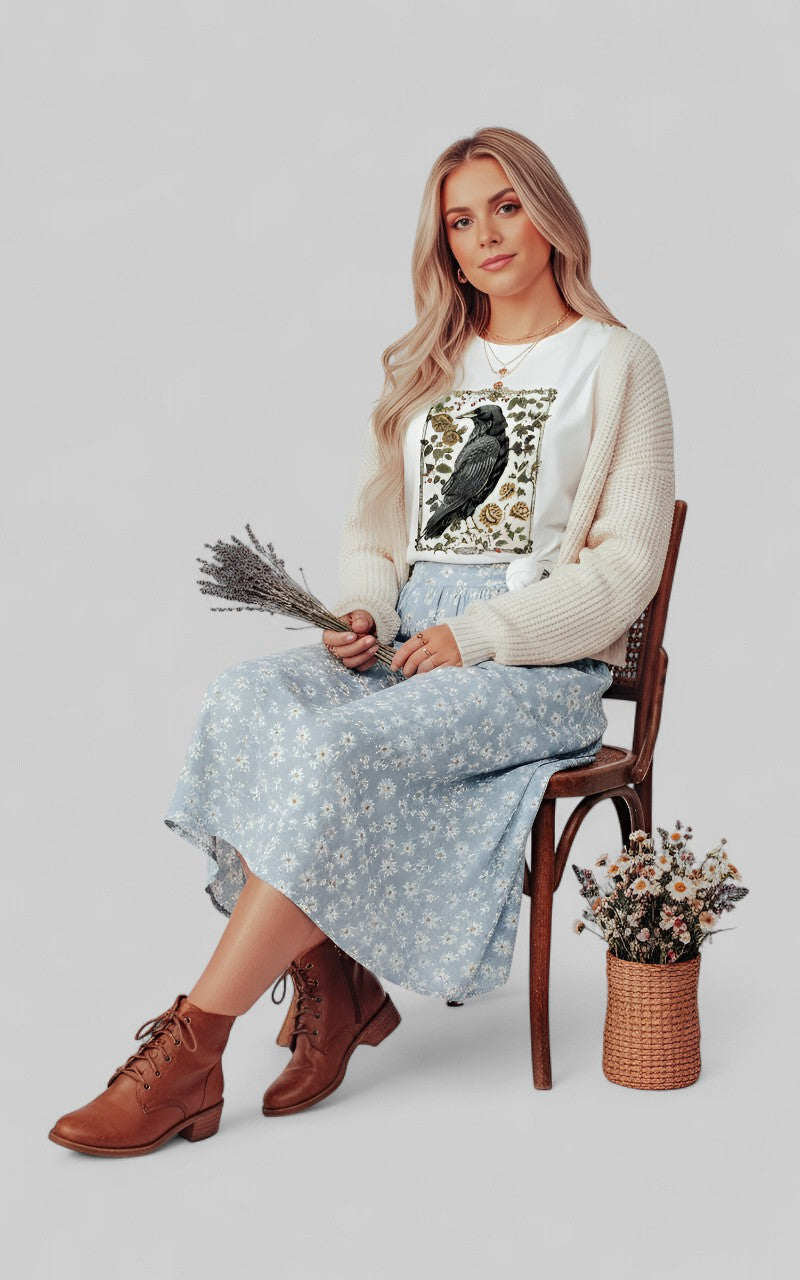 Tarot Crow Graphic Tee