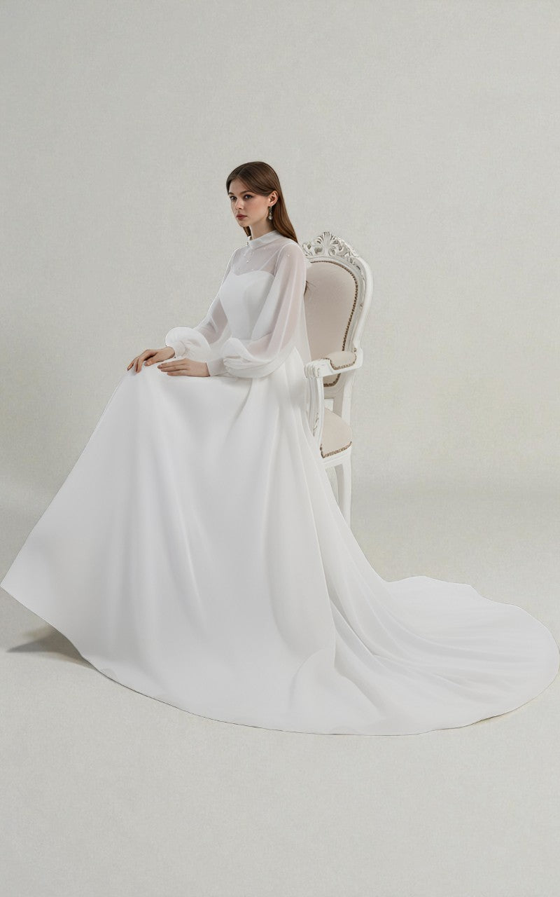 High Neck Organza Dress