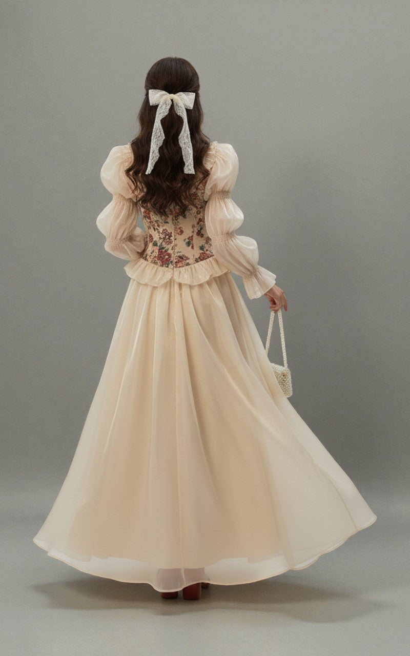 Rosegarden Ruffle Midi Dress