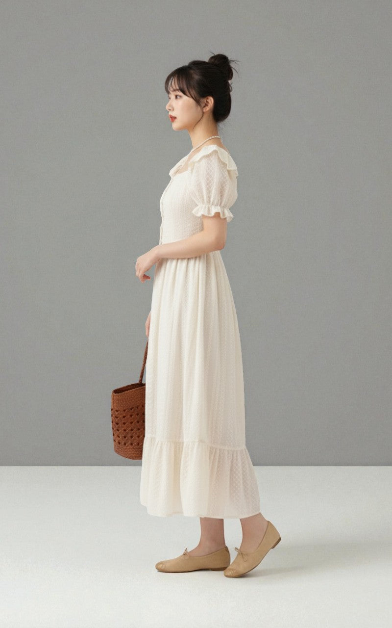 Soft Bloom Tiered Summer Maxi Dress