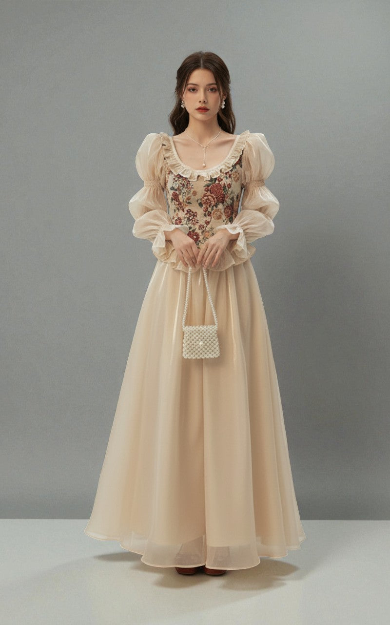 Rosegarden Ruffle Midi Dress