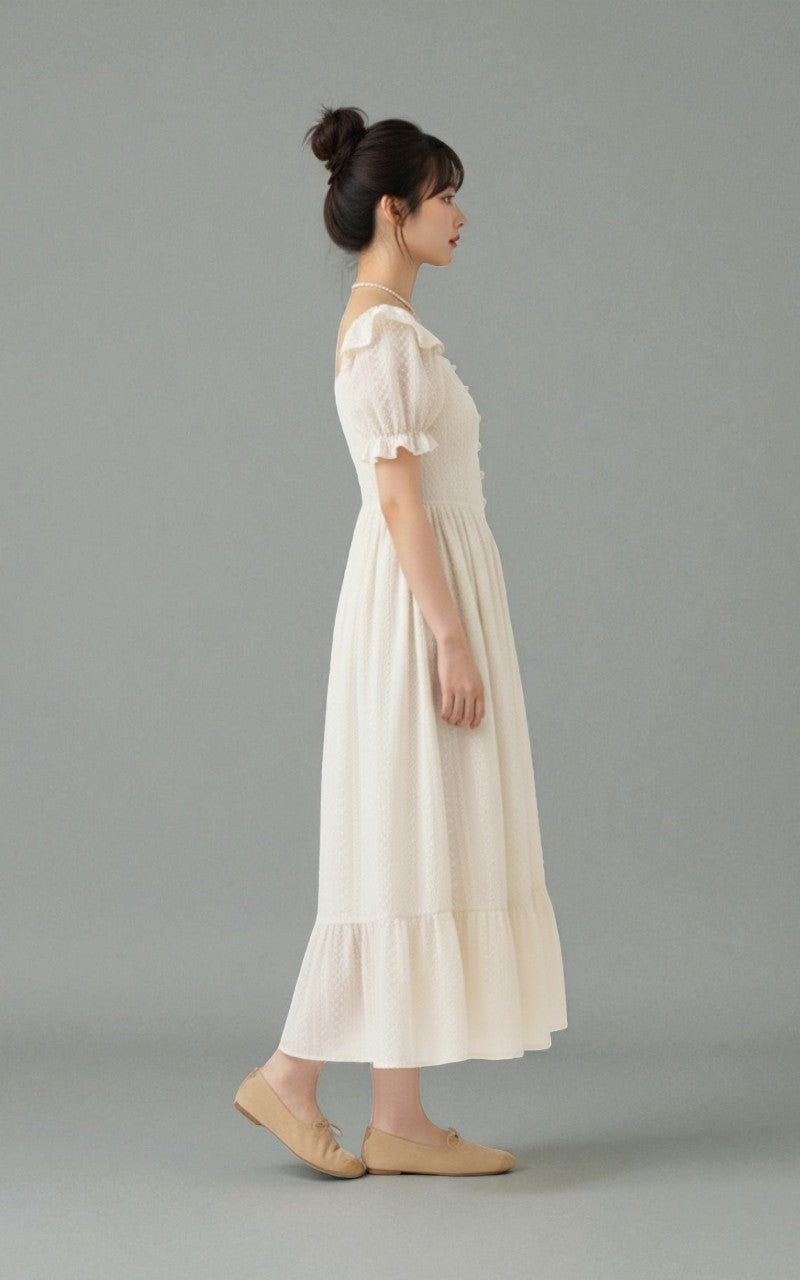 Soft Bloom Tiered Summer Maxi Dress