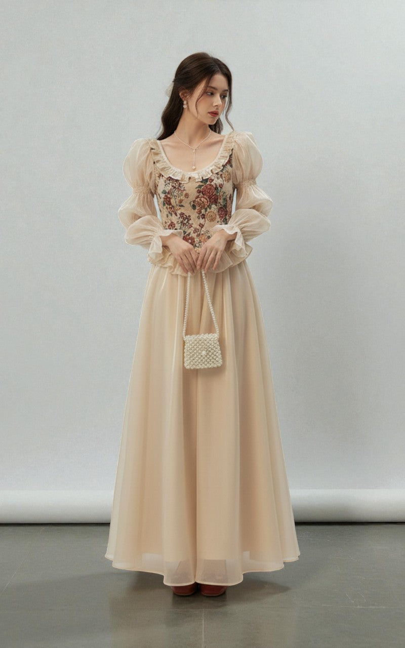 Rosegarden Ruffle Midi Dress