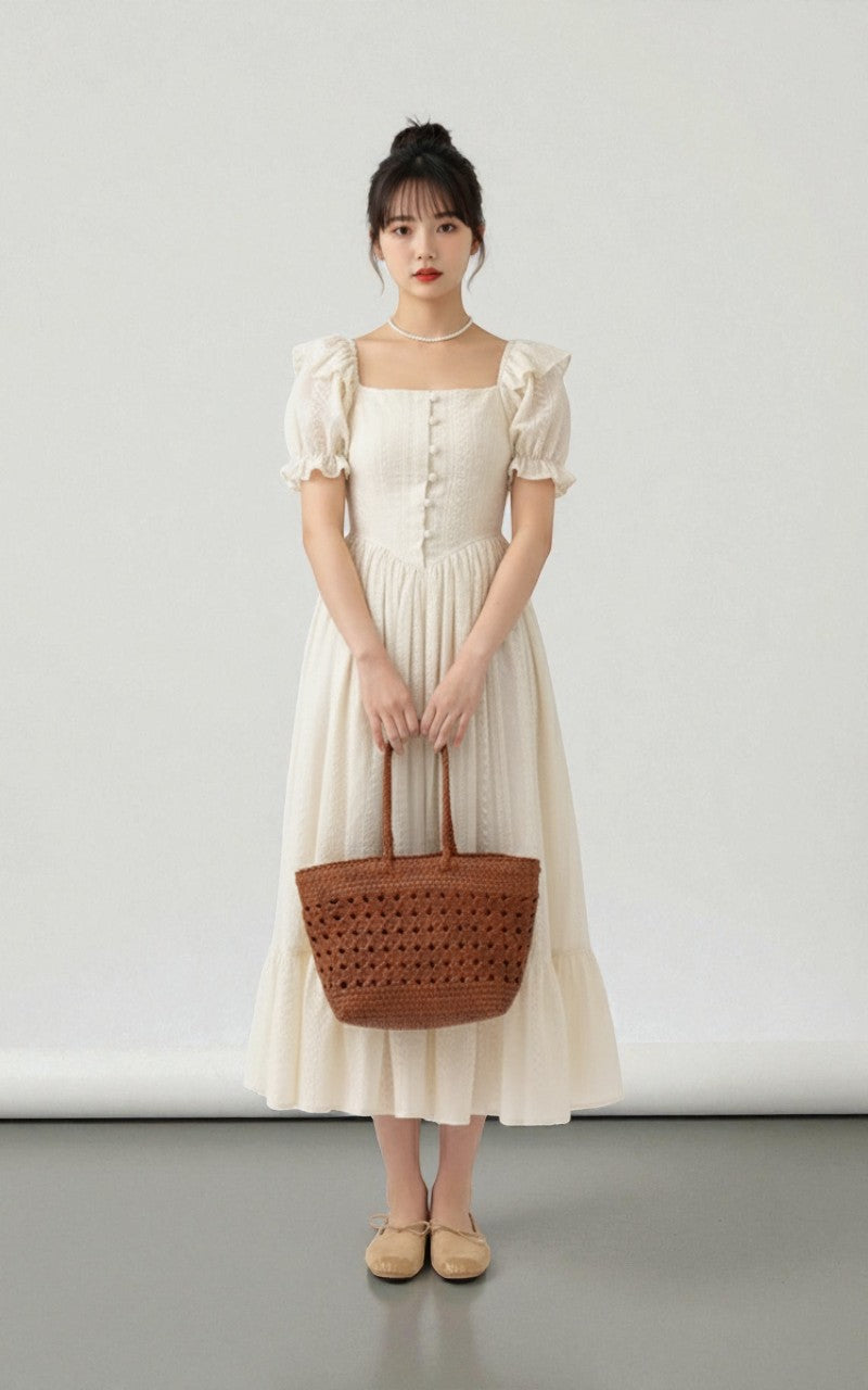 Soft Bloom Tiered Summer Maxi Dress