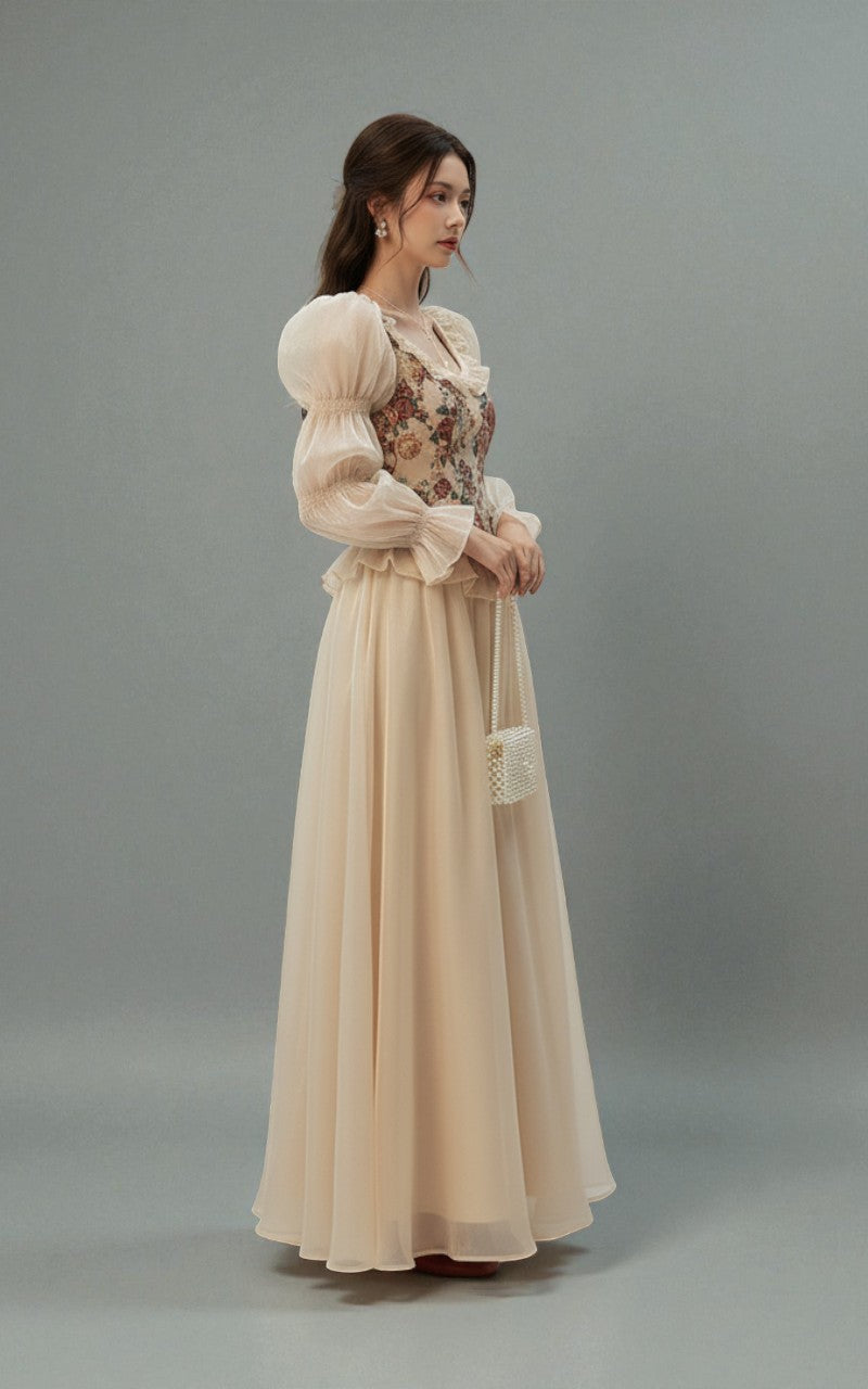 Rosegarden Ruffle Midi Dress