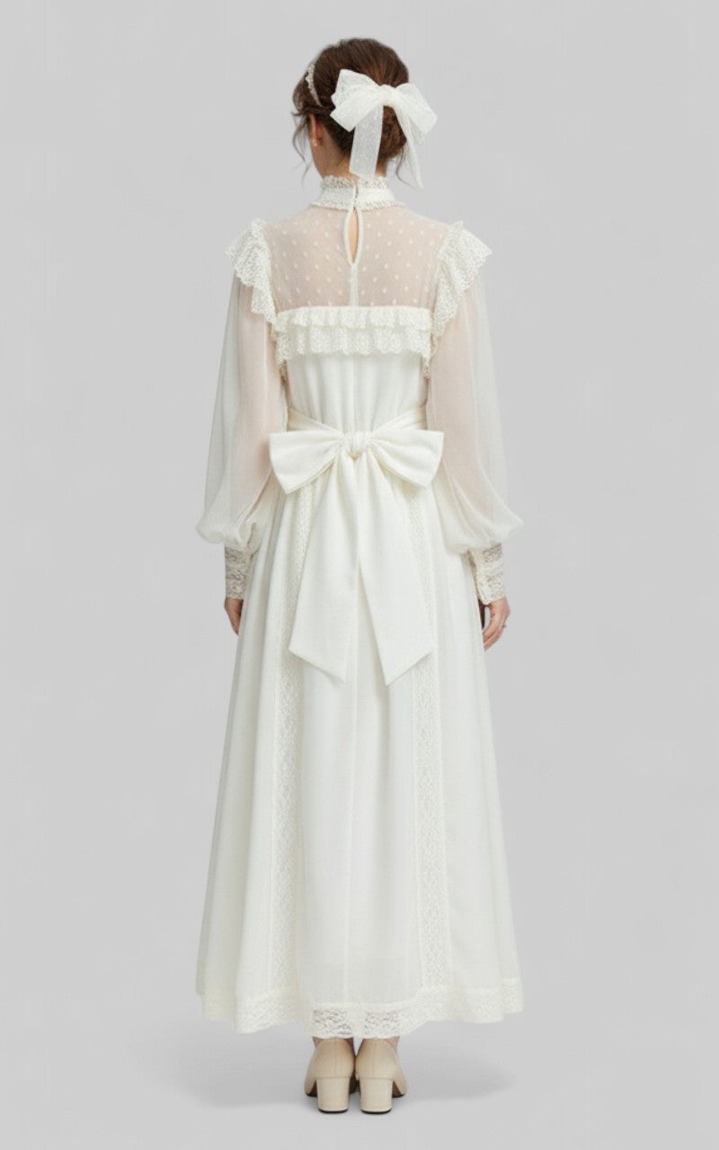 Vintage Chiffon Gatsby Lace Princess Dress