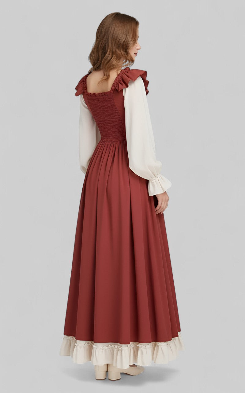 Vintage Medieval Lace-Up Renaissance Dress