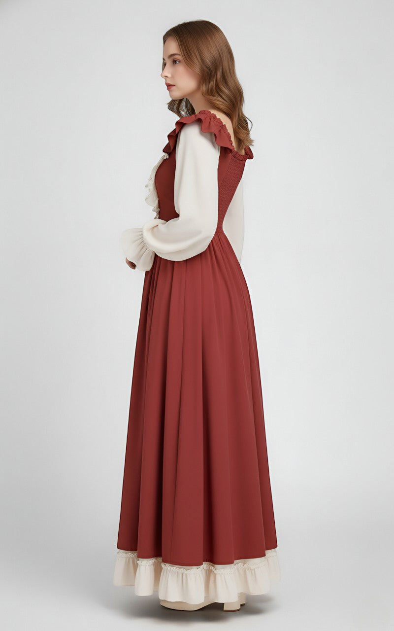 Vintage Medieval Lace-Up Renaissance Dress